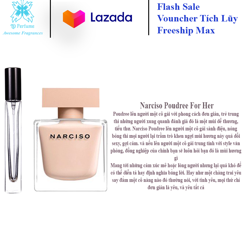 [HCM]CHIẾT 5-10-20 ML NƯỚC HOA NARCISO POUDREE EDP