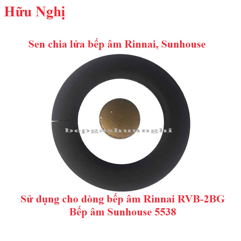 [HCM]Mâm chia lửa bếp gas âm rinnai ( sen lớn và đầu hâm ) thay cho bếp gas âm Rinnai RVB 2BG Sunhouse