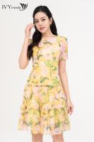 Đầm voan hoa dáng xòe IVY moda MS 48M8652