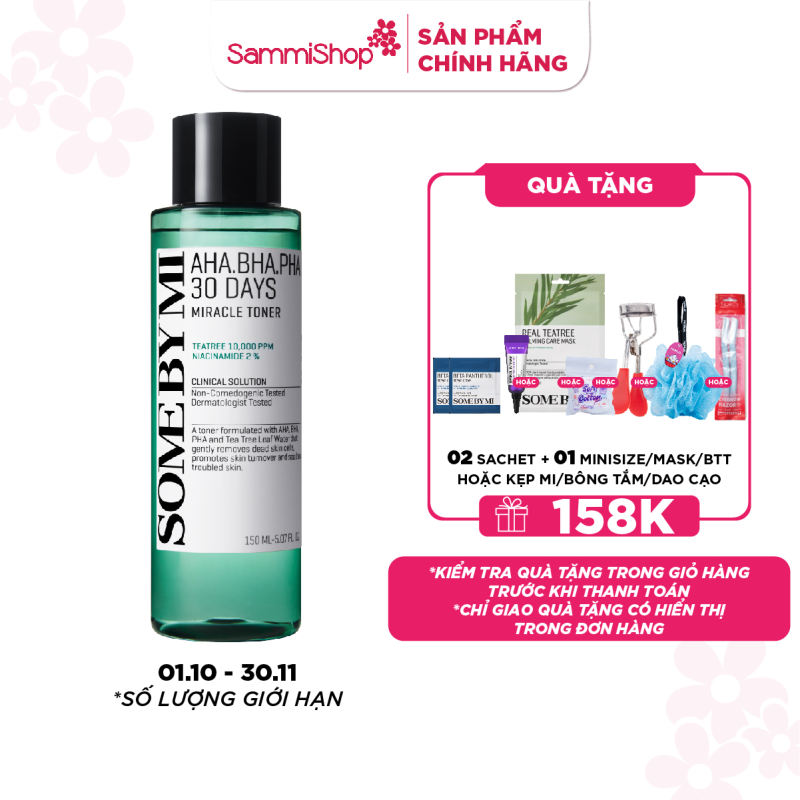 Some By Mi Nước hoa hồng AHA-BHA-PHA 30 Days Miracle Toner 150ml