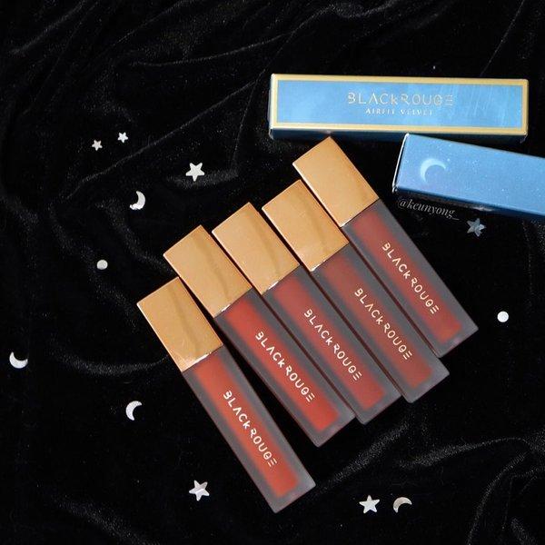 [HCM](Full màu) SON KEM LÌ SIÊU MỊN BLACK ROUGE CHÍNH HÃNG  AIR FIT VELVET TINT VERSION 2 bền màu độ bám cao không gây hiện tượng khô môi