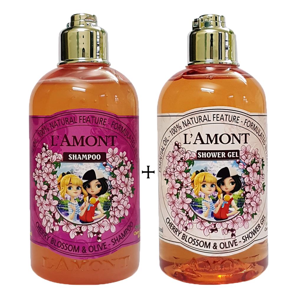 [Hcm]Sữa Tắm Và Dầu Gội Lamont En Provence Hương Hoa Anh Đào Cho Bé - 250Ml/Chai