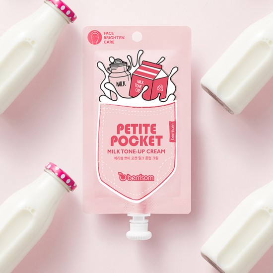 [HCM]Kem dưỡng trắng da mặt từ sữa bò dạng túi - Berrisom Petite Pocket Milk Tone-up Face Cream