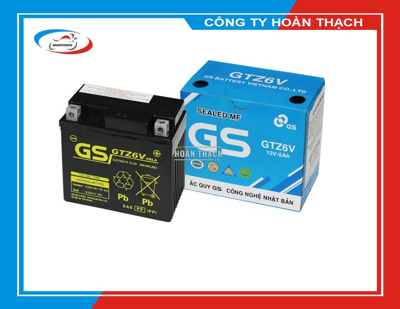 BÌNH ẮC QUY KHÔ GS GTZ6V (12V - 5AH)