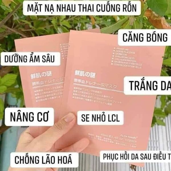 Mặt Nạ Tế Bào Gốc Nhau Thai Cuống Rốn Rwine Beauty Nhật Bản Trắng Da