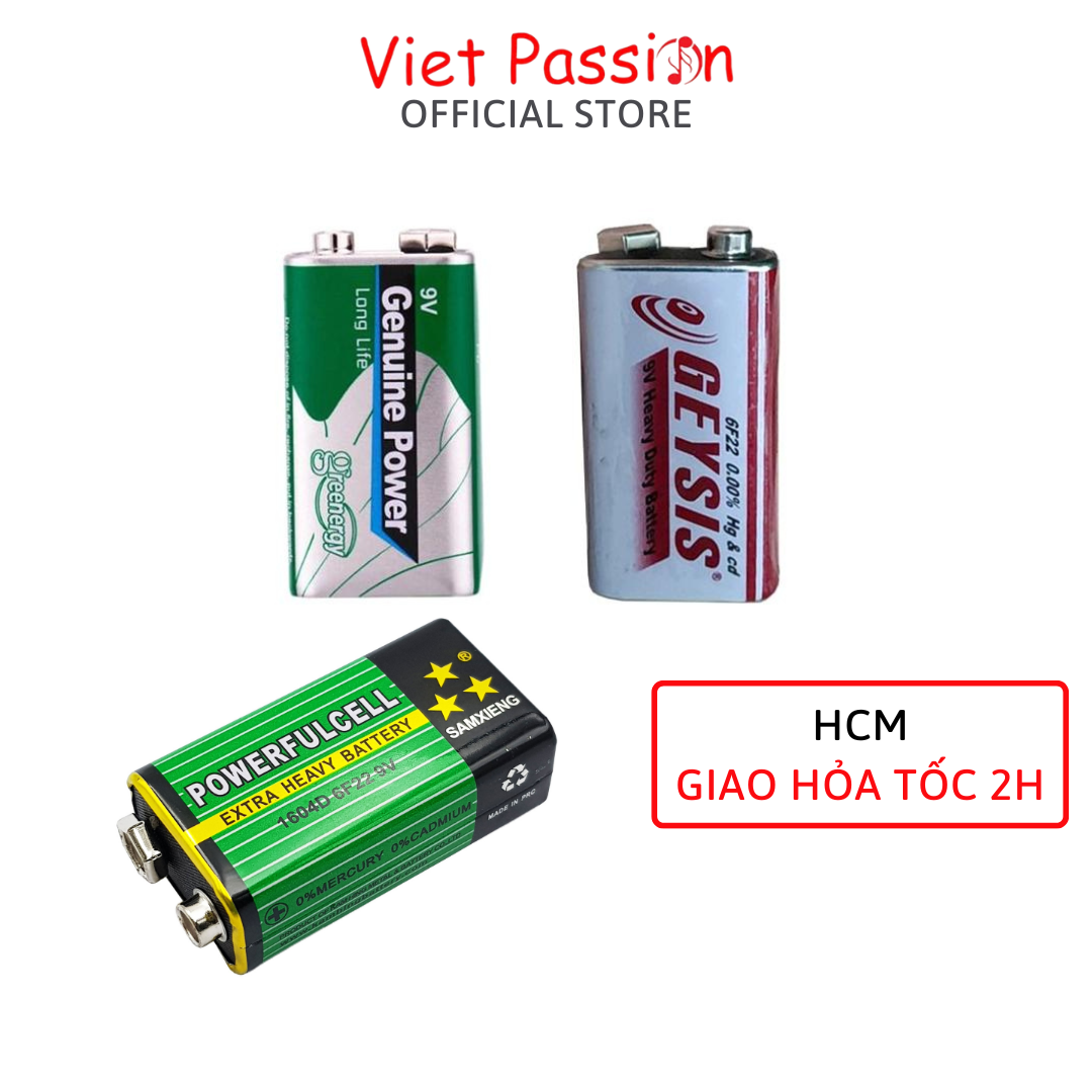 Pin 9V vuông dùng cho EQ đàn guitar chất lượng Viet Passion HCM