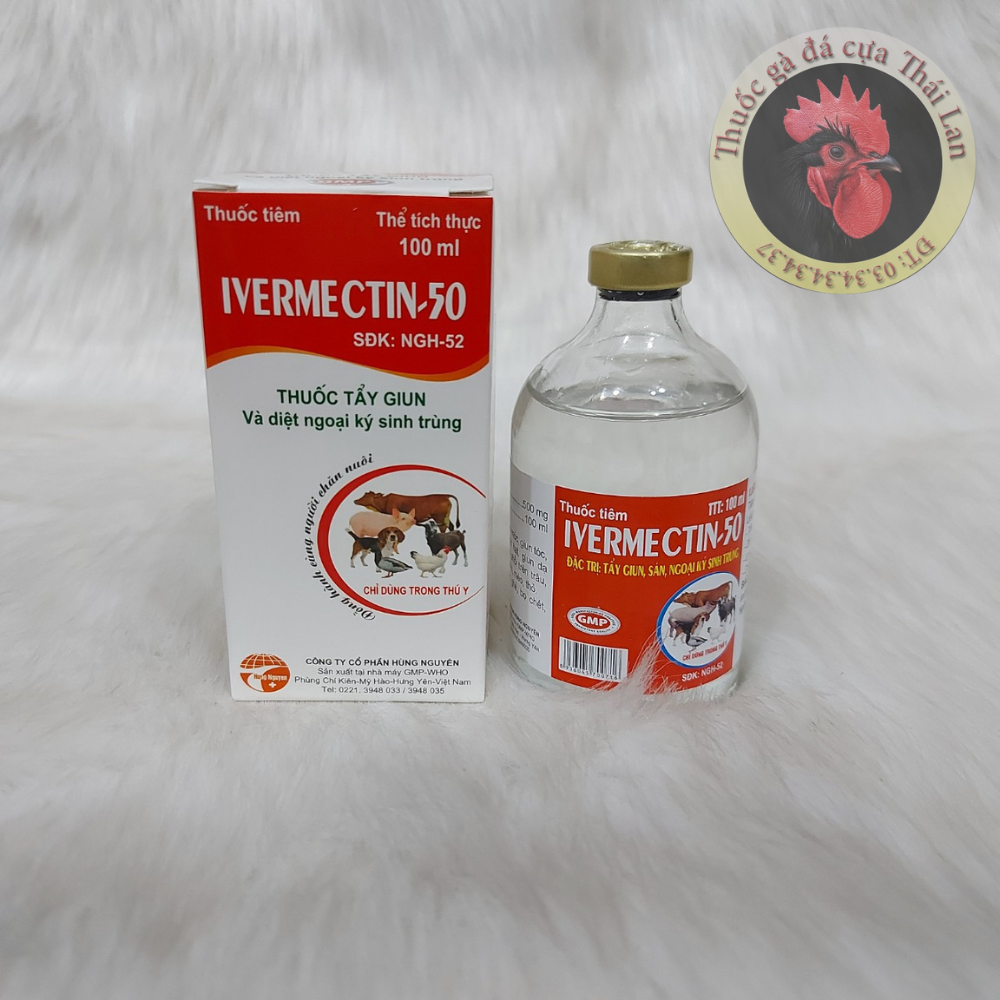 hồ chí Minh - Chai 100ml - IVERMECTIN 50  chính hảng  thuốc tẩy giun  ngoại ký sinh trùng  phòng và diệt các loại ve  rận  bọ chét