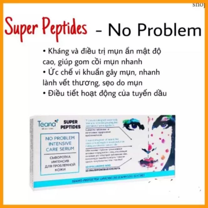 [HCM]SERUM GIẢM MỤN TEANA NO PROBLEM SUPER PEPTIDES INTENSIVE CARE  (họp 10 ống)