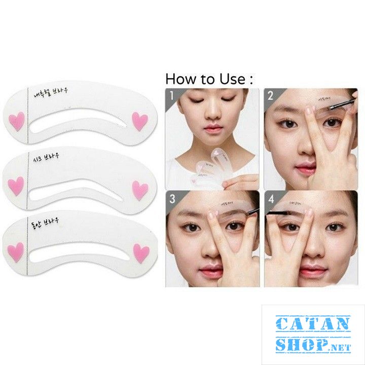 [HCM]2 SET KHUÔN KẺ CHÂN MÀY HÀN QUỐC SIÊU XINH Mini Brow Class GD296-khuonmaymini