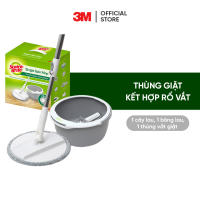 Bộ cây lau nhà 360 độ thông minh thế hệ mới 3M™ Scotch-Brite™ tích hợp giặt và vắt 18x33x33 (cm) Dùng vệ sinh sàn nhà