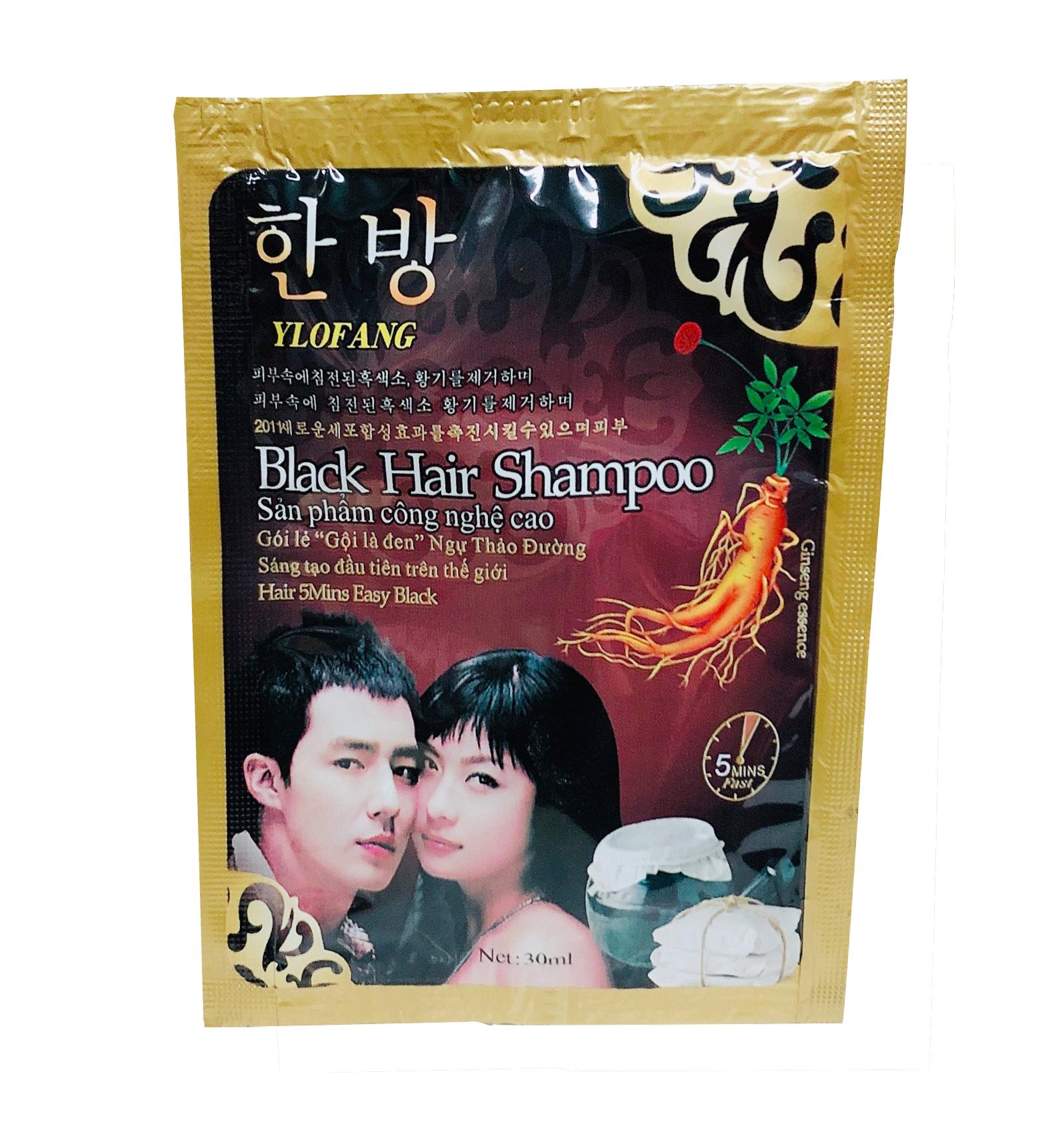 Gói Dầu Gội Nhuộm Đen Tóc Black Hair Shampoo Hàn Quốc