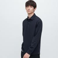 [Auth Uniqlo] Áo Polo Vải Thun Lạnh Airism Dài Tay Nam - Tag Nhật