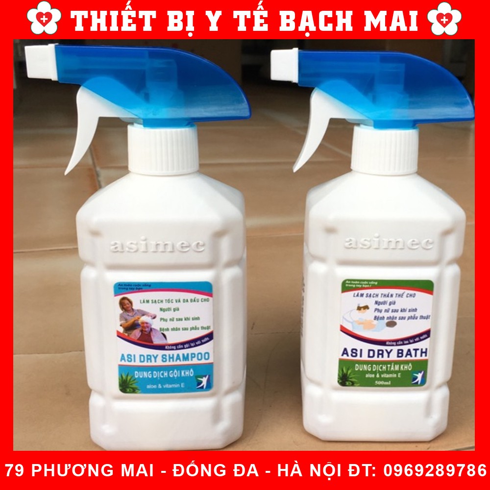 Dung Dịch Tắm Khô Gội Khô Asimec [500Ml]