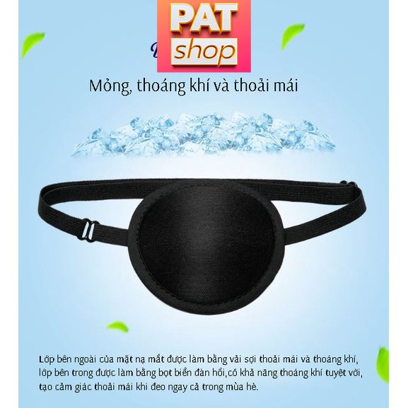 Bịt mắt nhược thị viễn thị bịt mắt cướp biển 3D màu đen #29 -PAT