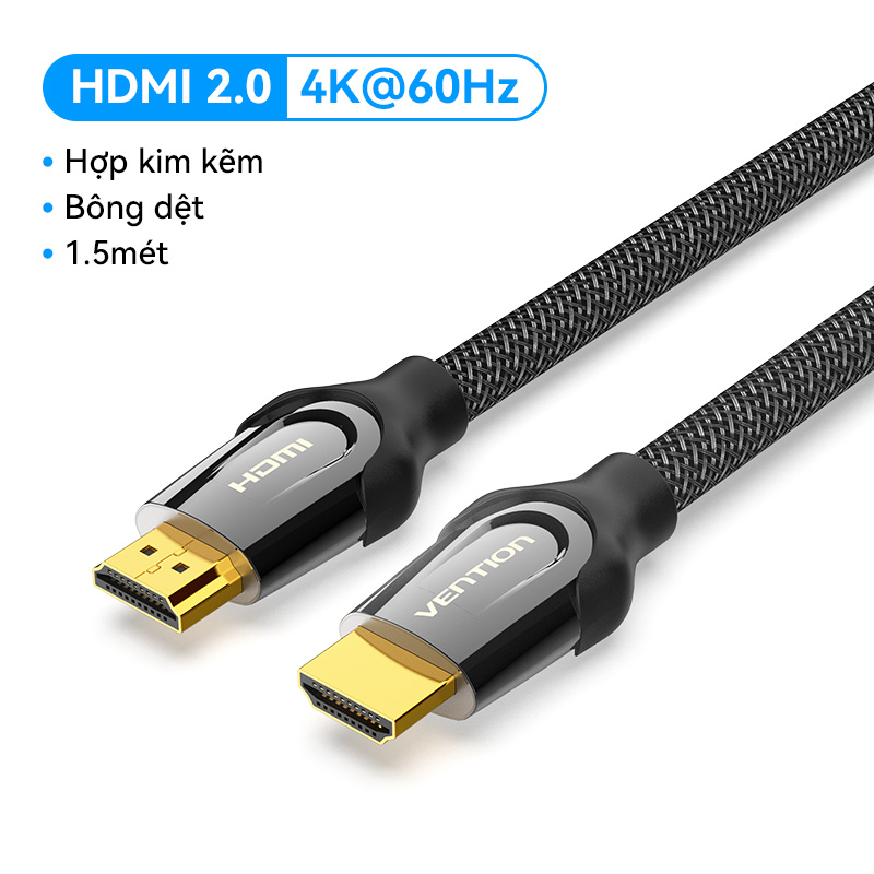 Vention dây cáp HDMI 2.0 HDMI to HDMI Cable HDMI 2.0 3D 4K 60FPS Cable HD HDMI Cable cáp HDMI kết nố