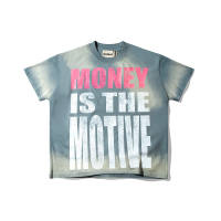 Áo thun BIG MOTIVE WASH TEE - HIGHCLUB tay lỡ cổ tròn màu BLUE WASH - UNISEX