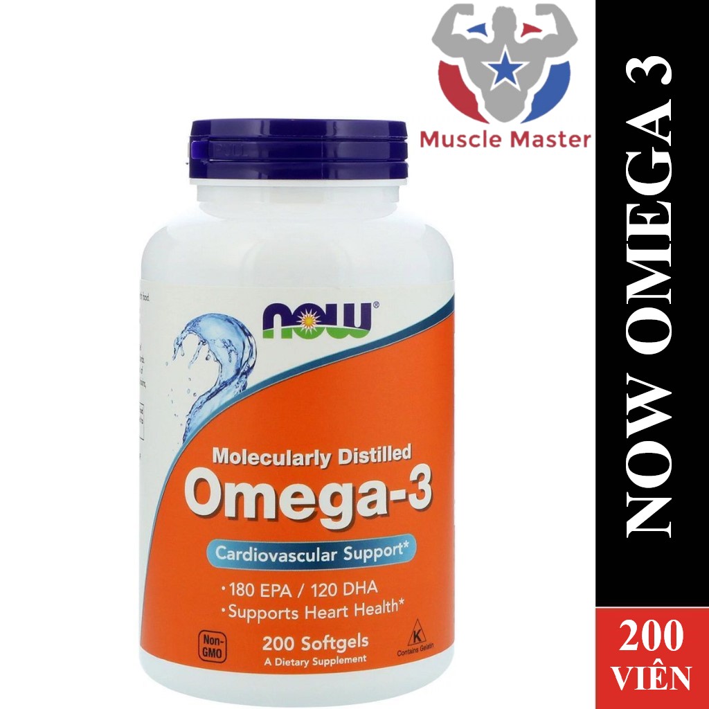 Thực Phẩm Bổ Sung Dầu Cá Now Omega 3 200 Viên