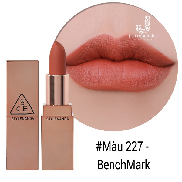 Son Thỏi Lì 3Ce Matte Lip Color Màu 227 Benchmark - Cam Đất Frorece86 Store