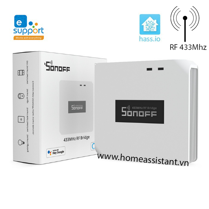 Trung Tâm Wifi Điều Khiển Sóng RF 433Mhz Sonoff RF Bridge R2 (Hỗ trợ HomeAssistant)