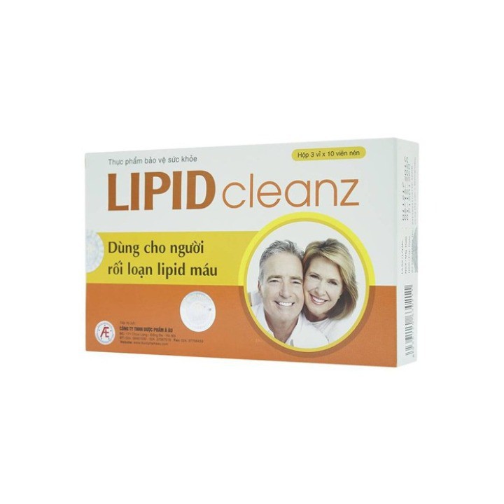 Lipidcleanz - Thực Phẩm Bảo Vệ Sức Khỏe Giúp Hỗ Trợ Giảm Rối Loạn Mỡ Máu (Hộp 3 Vỉ X 10 Viên)