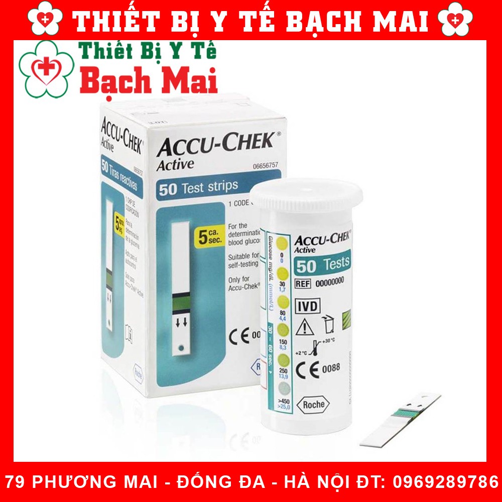 Que Thử Đường Huyết Accu Check Active [Hộp25/50 Que] - Hộp 50 Que