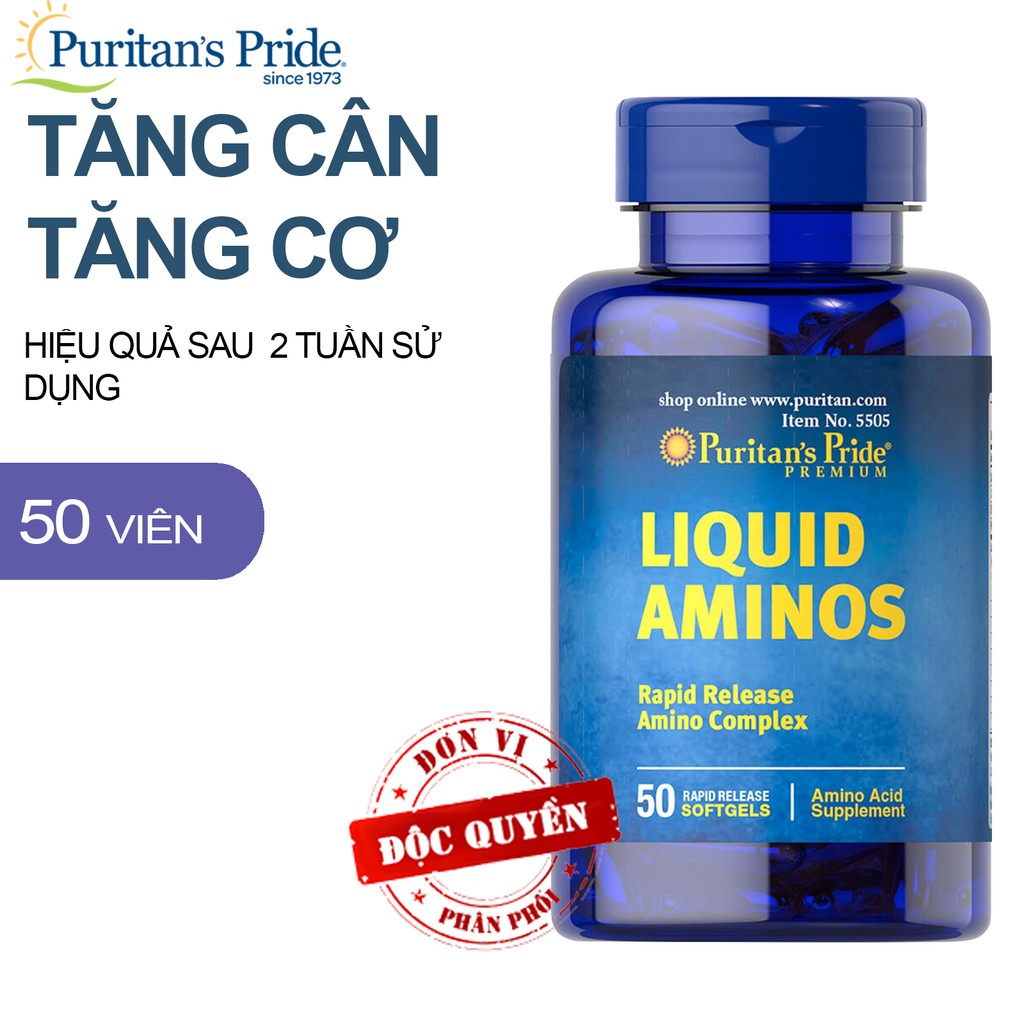 Viên Uống Kích Thích Vị Giác Tăng Cân Tăng Cơ Hỗ Trợ Người Tập Gym Liquid Aminos (Hsd: 01/22)