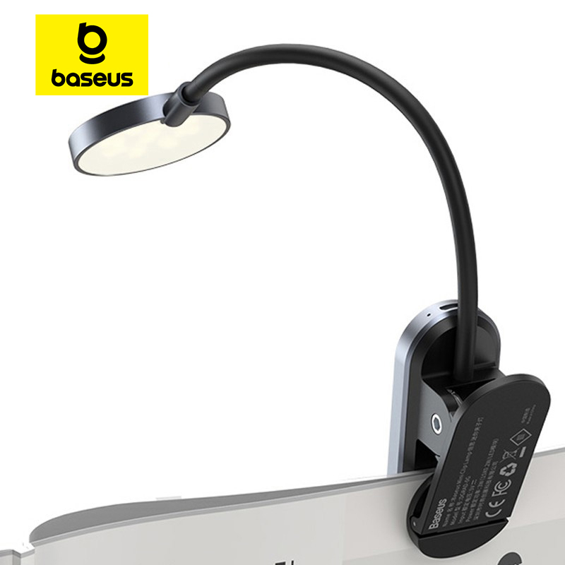 Đèn bàn LED kẹp Baseus Đèn bàn không dây có thể điều chỉnh độ sáng vô cấp Cảm ứng USB Đèn đọc sách có thể sạc lại Đèn ngủ LED Đèn máy tính xách tay cho gia đình văn phòng trẻ em