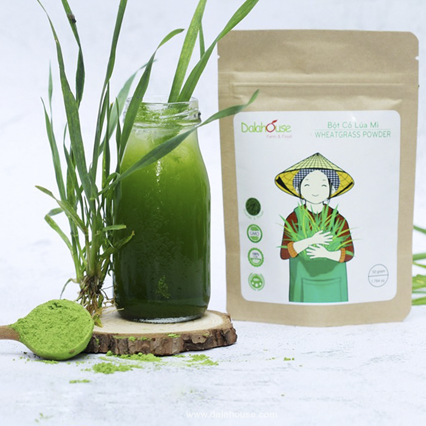 [Hcm]Bột Cỏ Lúa Mì Nguyên Chất - 50G Wheatgrass Powder