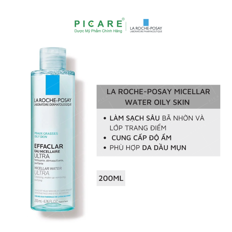 [GIẢM 20K ĐƠN 399K] [GIẢM 50K ĐƠN 350K] La Roche Posay Nước Tẩy Trang La Roche Posay Micellar Water Ultra Oily 400ml