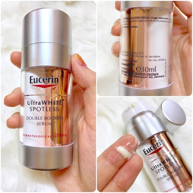 [HCM]Eucerin tinh chất giảm thâm nám và dưỡng trắng da Eucerin Ultrawhite+ Spotless Double Booster Serum 30ml cam kết hàng đúng mô tả