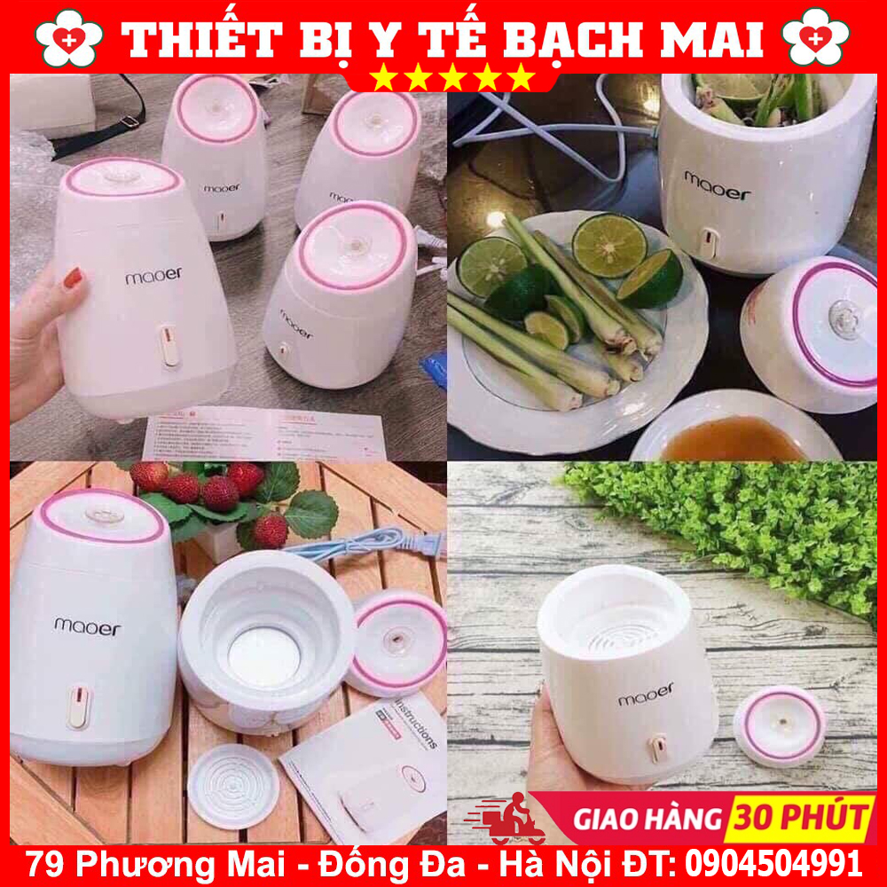 Hot M&Aacutey X&Ocircng Hơi Mặt Thảo Dược Hoa Quả Tự Động 2 In 1 Maoer