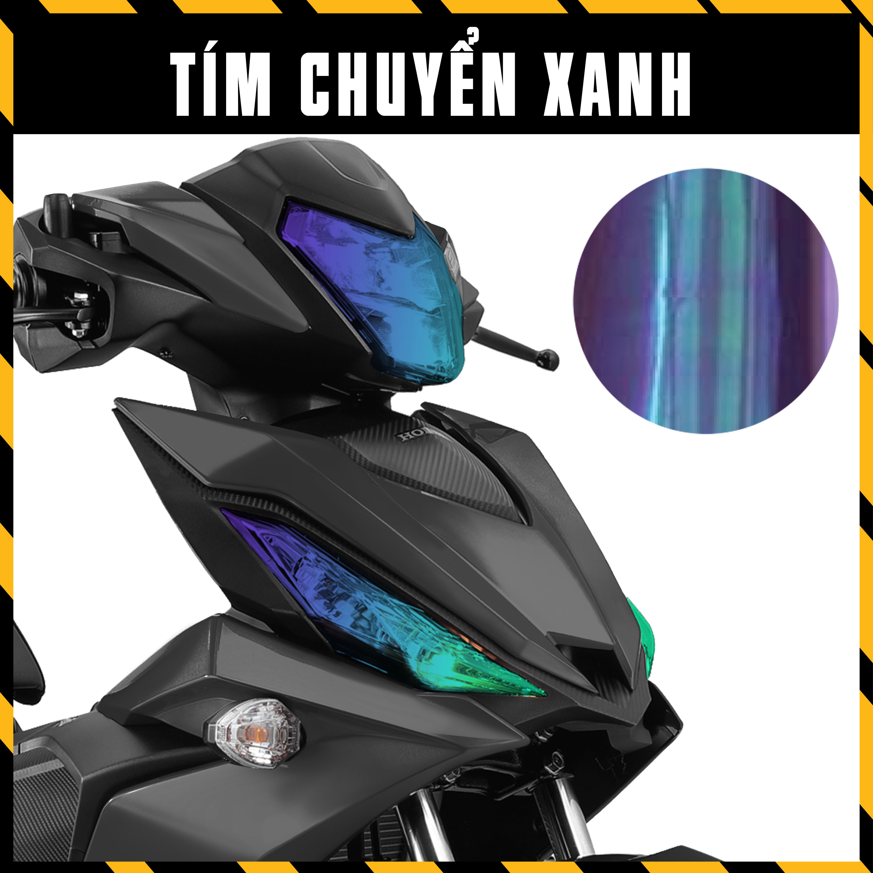 Phim Dán CHÓA ĐÈN Titan Winner V1 | Tem Decal Chuyển Màu Trong Suốt Dán Đèn Xe Máy Winner 150 Dán Đè