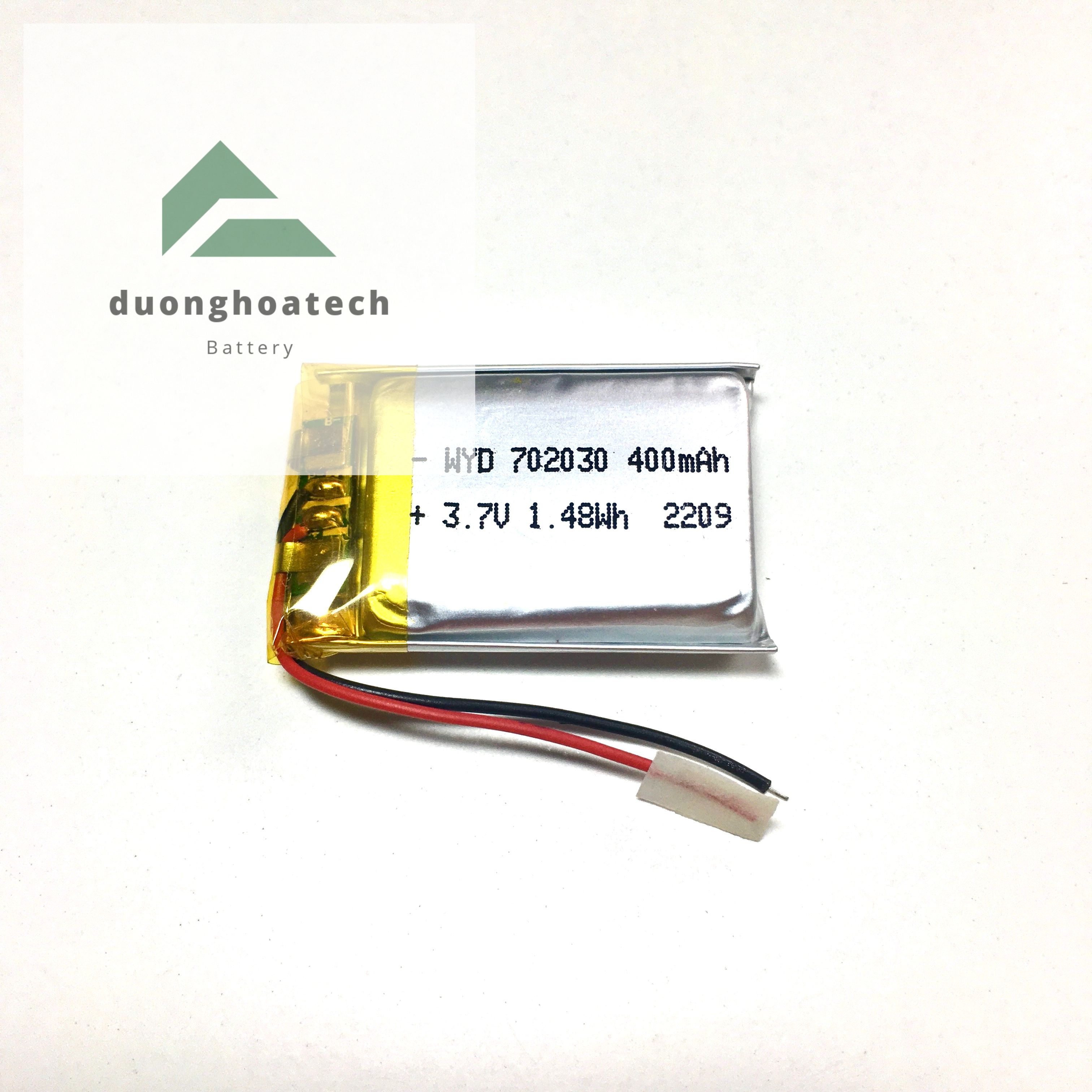 Pin Sạc Lithium Polymer 3.7V 400mAh 7mm x 20mm x 30mm