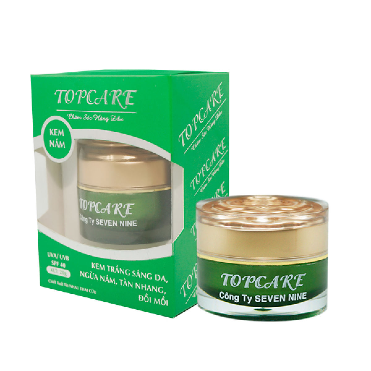 [HCM]Kem Nám - Trắng da - Thâm - Tàn nhang - Đồi mồi - Chống nắng TOPCARE 20G