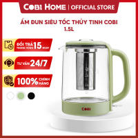Ấm đun siêu tốc thủy tinh COBI 1.5L - Kết hợp Bình pha trà tiện lợi đa năng