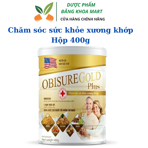 [Hộp 400g] Sữa hạt xương khớp Obisure Gold Plus giúp nuôi dưỡng và bảo vệ sụn khớp xương khớp vận độ