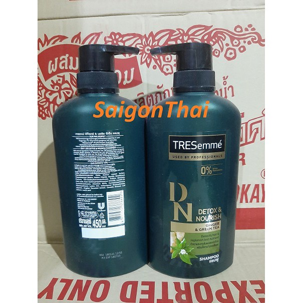 [Hcm](Ktt) Dầu Gội Đầu Tresemme Thái Lan 425Ml (Hàng Chuẩn) - Tinh Chất Gừng Và Trà Xanh (Chai Màu Xanh)