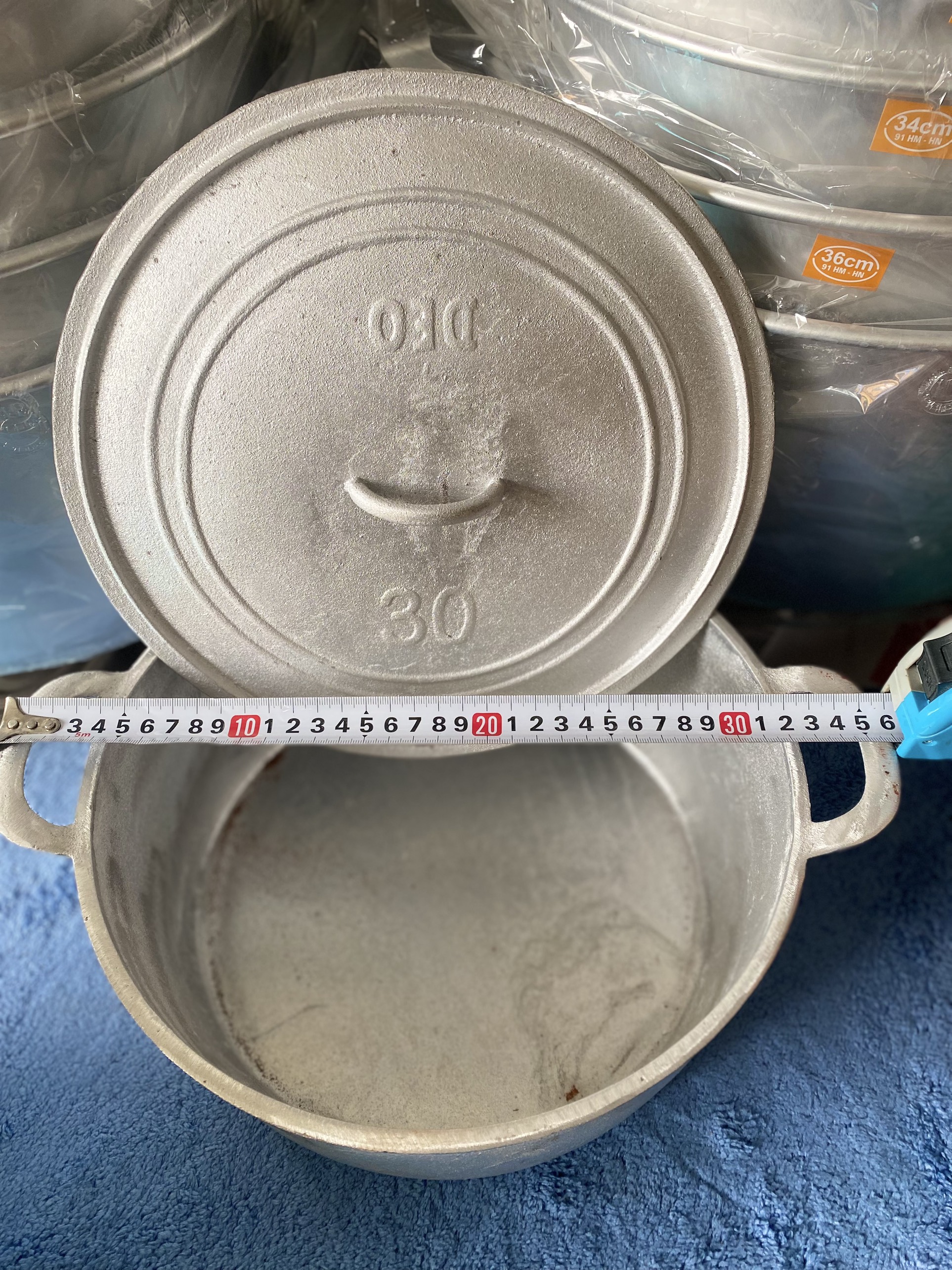 (063) NỒI GANG ĐÚC Nguyên khối mẫu NẮP THẲNG - SIÊU ĐẸP - Nồi dày nấu cơm siêu ngon tạo cơm cháy giò
