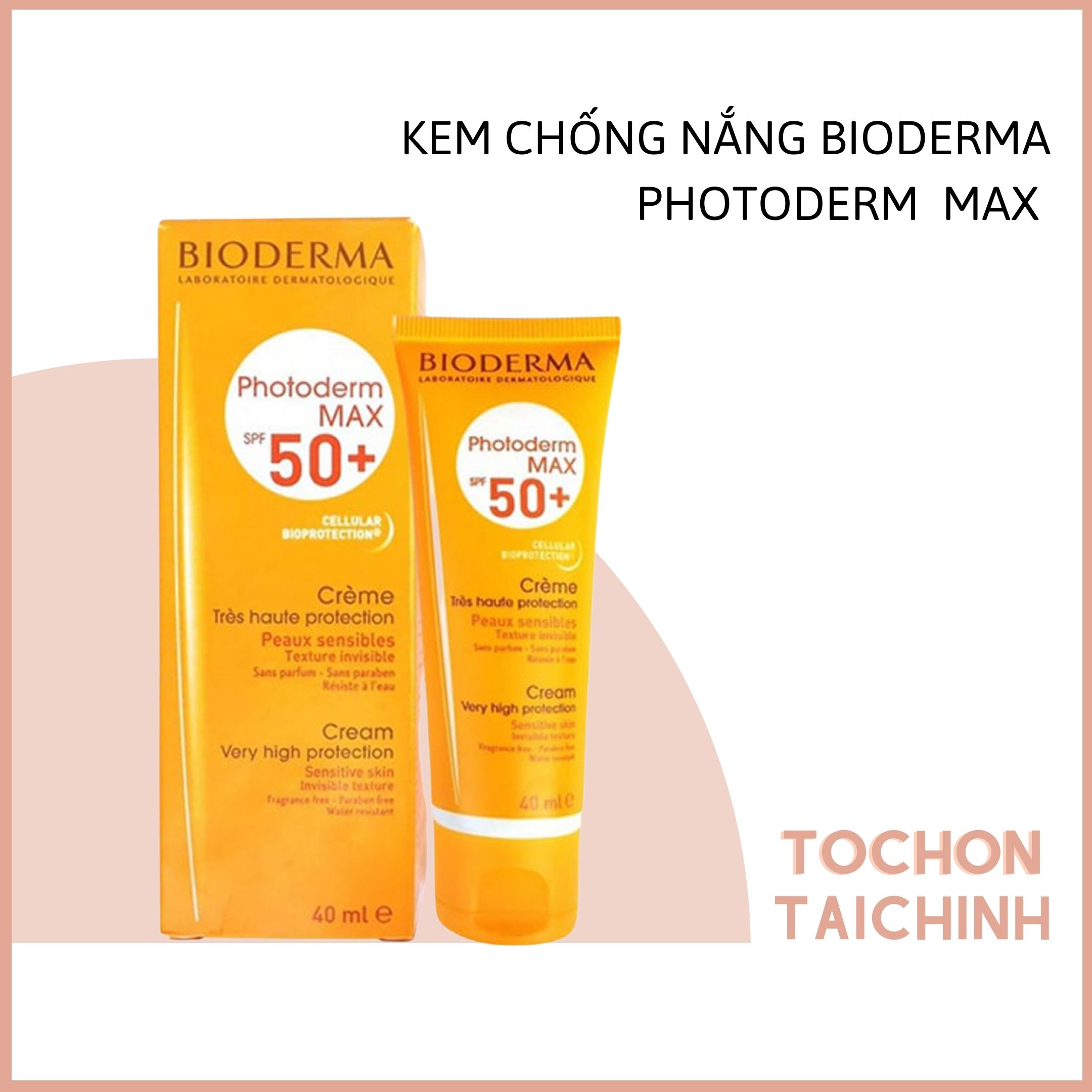 Kem Chống Nắng Giảm Bóng Nhờn Cho Mọi Loại Da Bioderma Photoderm Max Aquafluide Spf 50+ - 40Ml (Tớ Chọn Tài Chính)