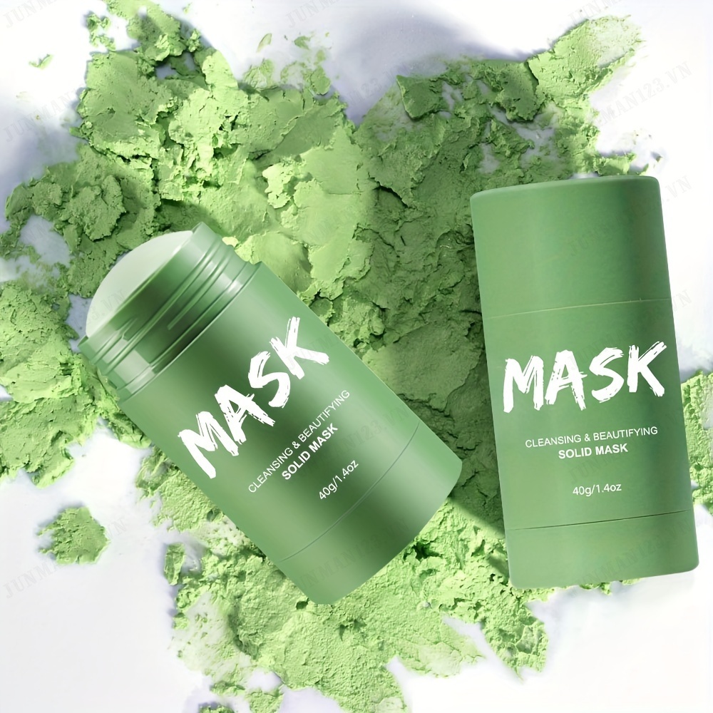 junman123 Green Tea MaskDeep Cleanse Green Tea MaskGreen Mask Stick For BlackheadsNon-Porous Deep Cleansing Mask Pen