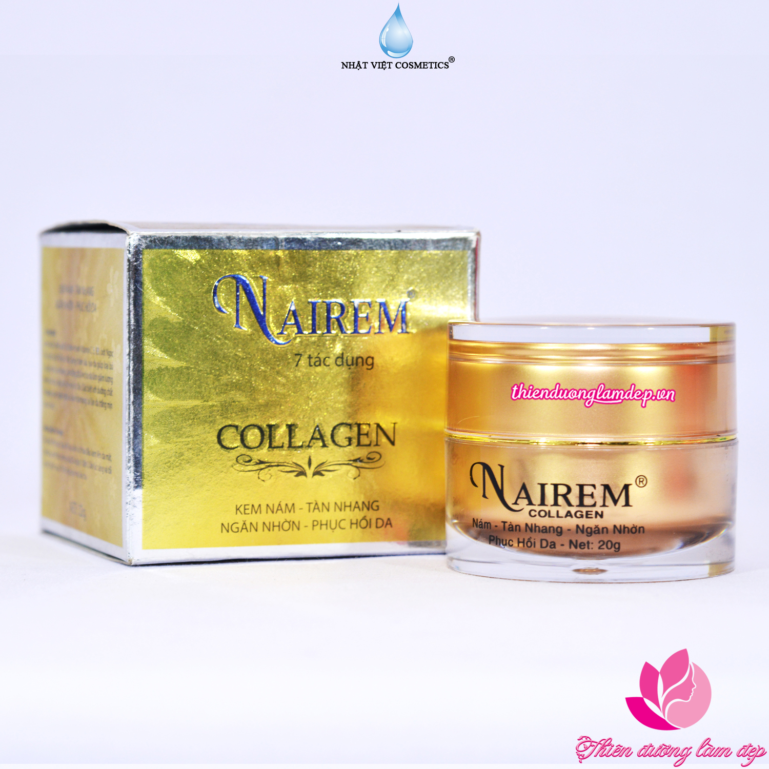 Kem Nám Tàn Nhang Ngăn Nhờn Phục Hồi Da 7 Tác Dụng Collagen Nairem - 20G