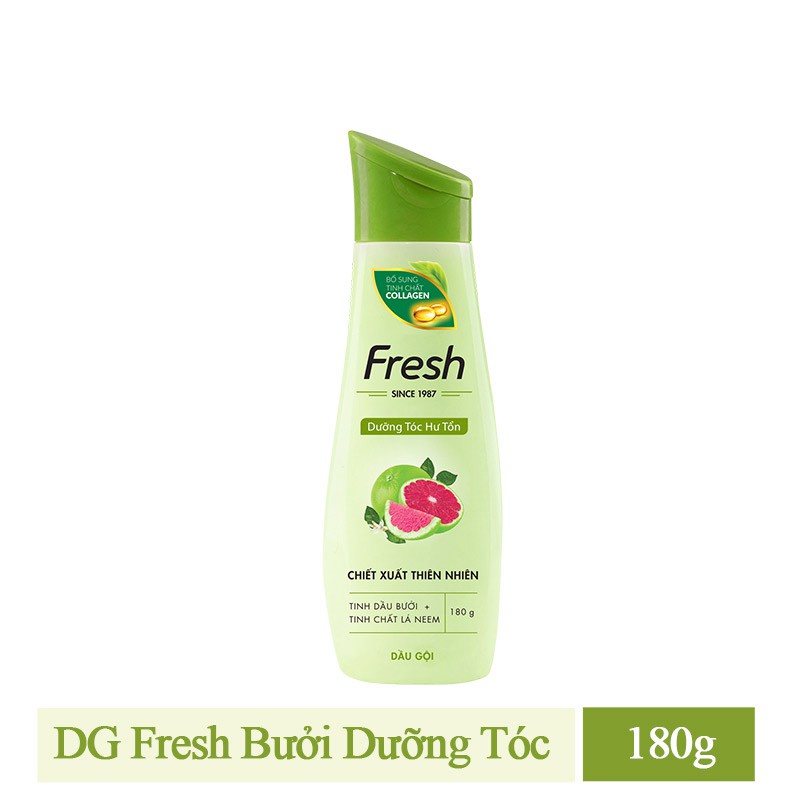 Dầu Gội Fresh Tinh Dầu Bưởi Lá Neem Bổ Sung Tinh Chất Collagen 180G