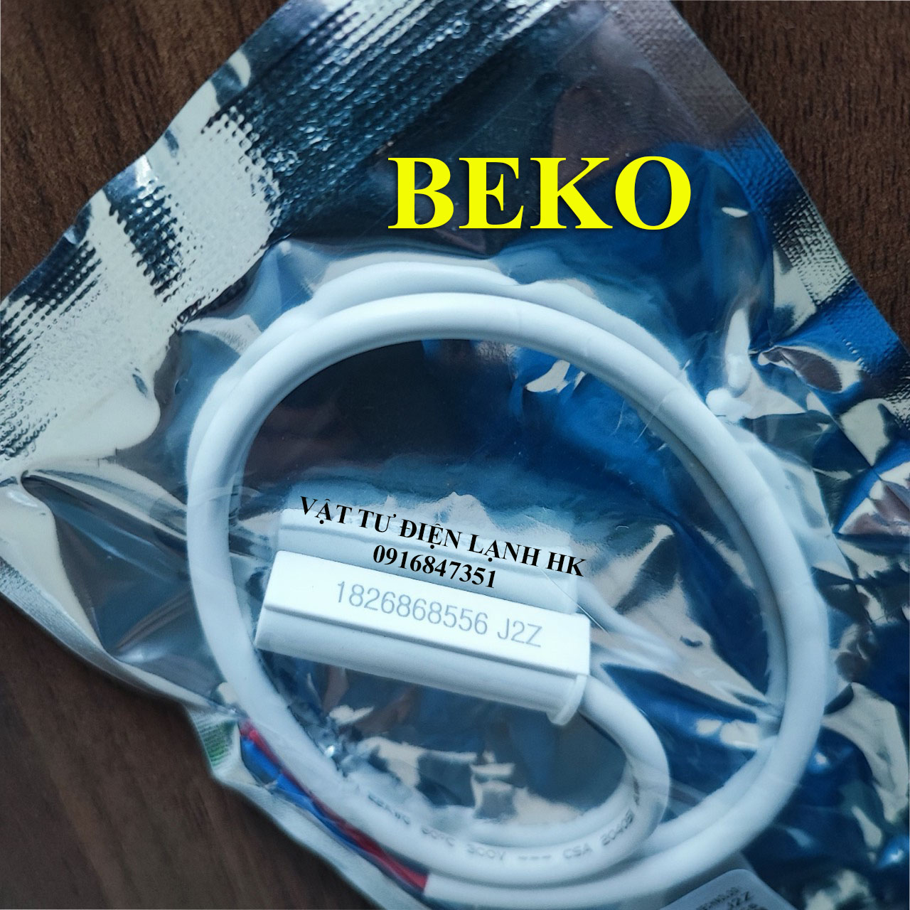 Sensor tủ lạnh BEKO 1826868556 J2Z - Đầu dò cảm biến nhiệt độ tl be ko