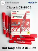 Bút lông dầu 2 đầu lớn Chosch CS-P609 xanh đỏ đen