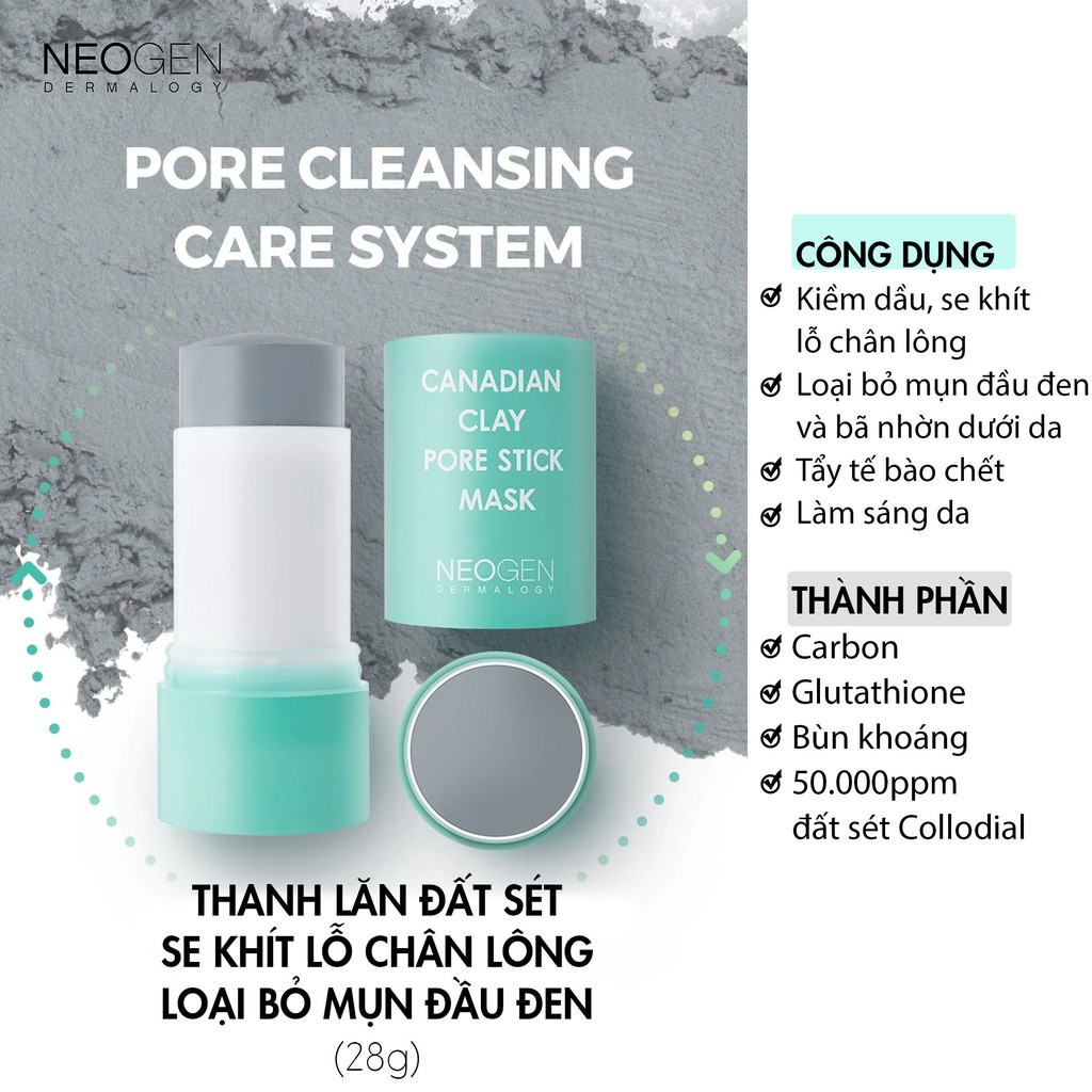 [Hcm]Thanh Lăn Mụn Đầu Đen Neogen Canadian Clay Pore Stick Mask