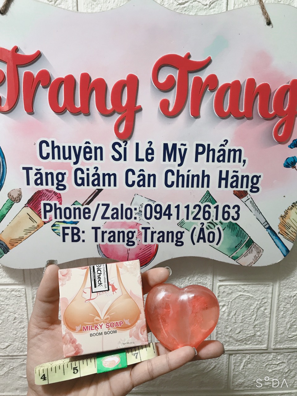 Xà Phòng Milky Soáp Boom Boom( Tặng Kèm Thước Dây Và Hdsd)