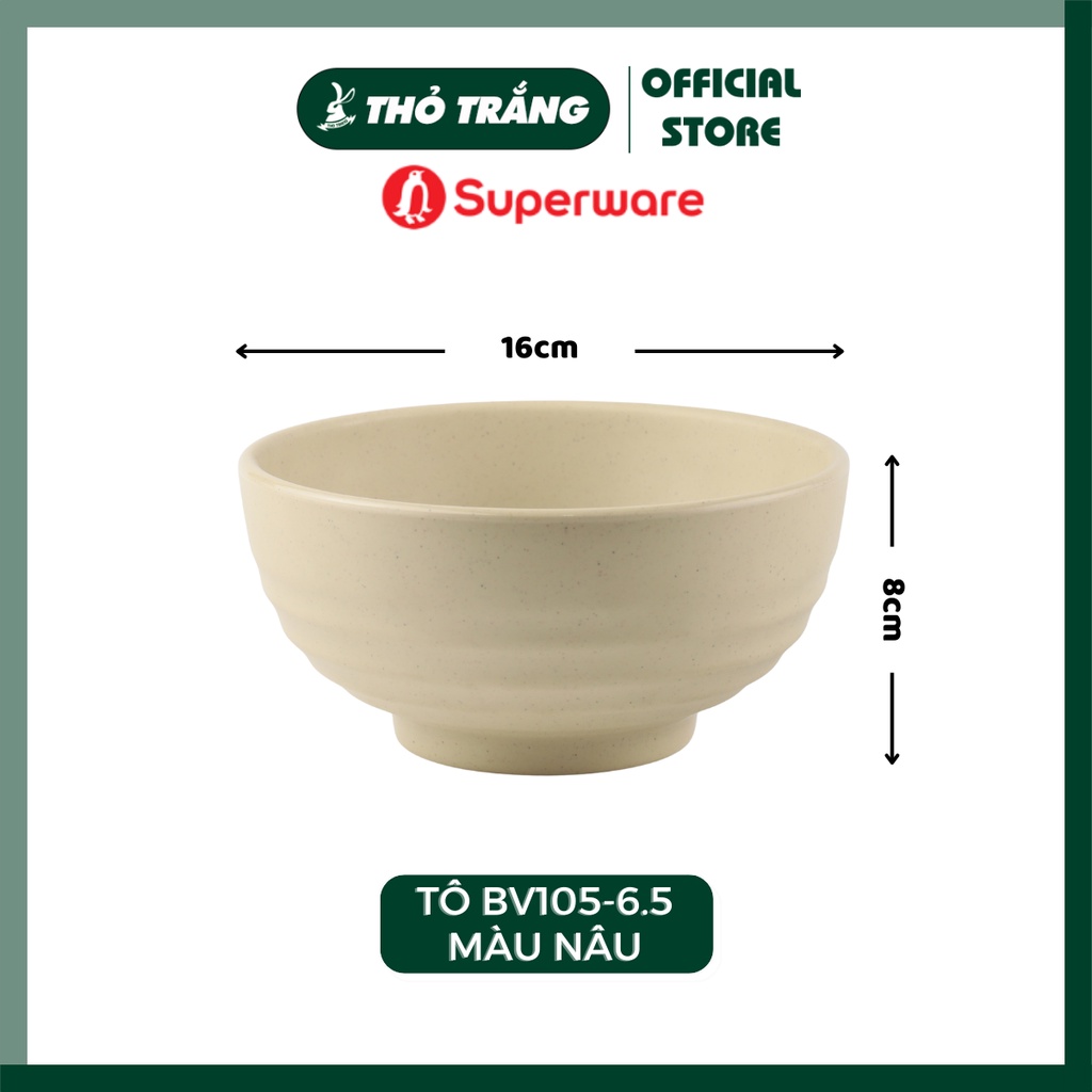 Tô Bún Phở Màu Nâu Nhựa Melamine Srithaisuperware Thái Lan cao cấp