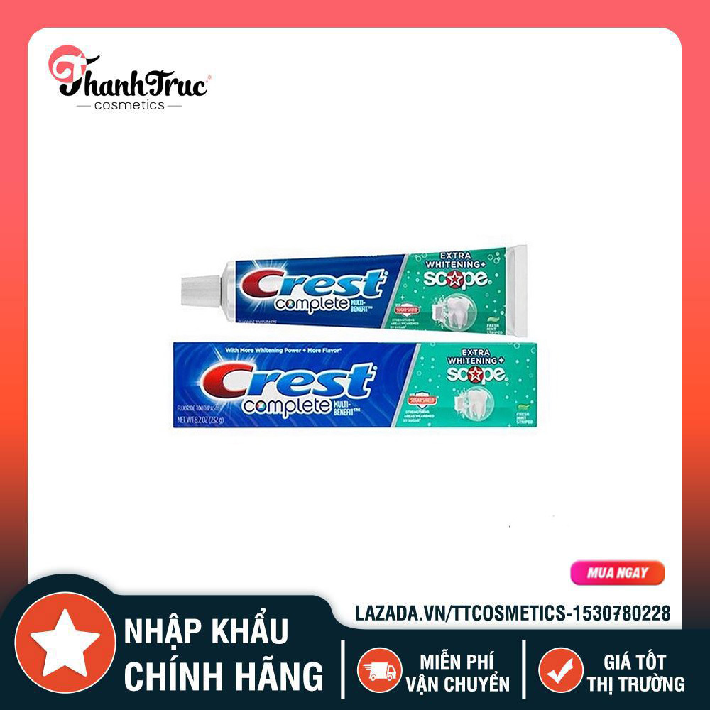 [HCM]KEM ĐÁNH RĂNG CREST EXTRA SCOPE 232G MỸ - Date 2022
