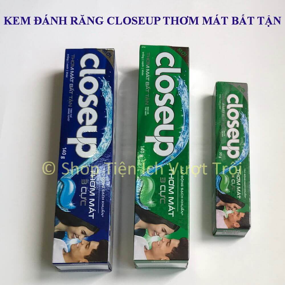 Kem đánh răng Closeup thơm mát 3 cực giúp làm sạch cả những răng trong cùng sạch khuẩn hơi thở thơm mát dài lâu-Tiện Ích Vượt Trội