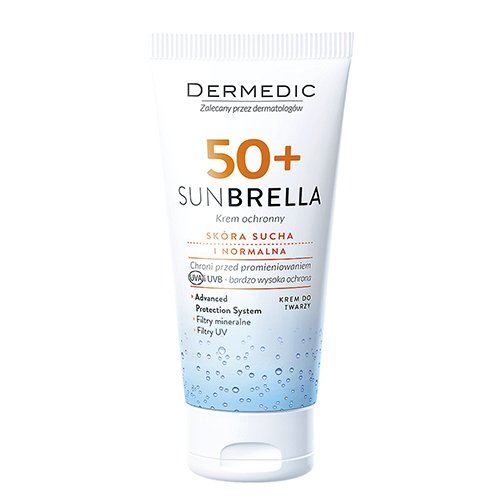 [Hcm]Kem Chống Nắng Dành Cho Da Khôthiếu Nước Dermedic Sunbrella Spf 50+ Sun Protection Cream Dry And Normal 55G